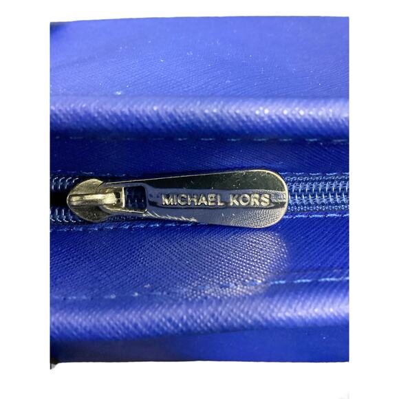 Michael Kors Tote Women’s 1Size Saffiano Leather Large MK Bag Charm Cobalt Blue - Picture 11 of 11